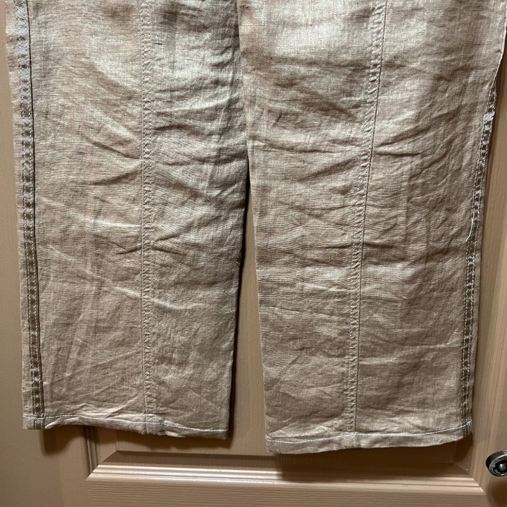 ❤️NWOT❤️ Roberto Cavalli Beige/Gold Linen Pants Vintage Made in Italy S… - Picture 11 of 16